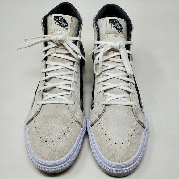 Vans Men's High-Top Sneakers - Black and Cream - Picture 9 of 12